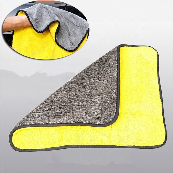 QY 30x30/60CM Car Wash Microfiber Towel Cleaning Drying Cloth Hemming  Care Cloth  Car Wash Towel car Accessories