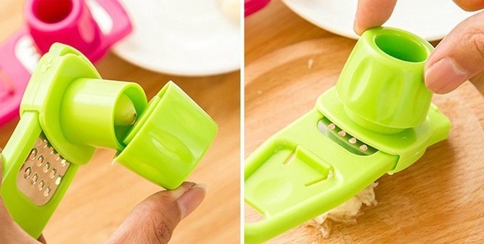 QY silicone peeler slicer chopping planer candy color kitchen accessories plastic ginger garlic grinding tool