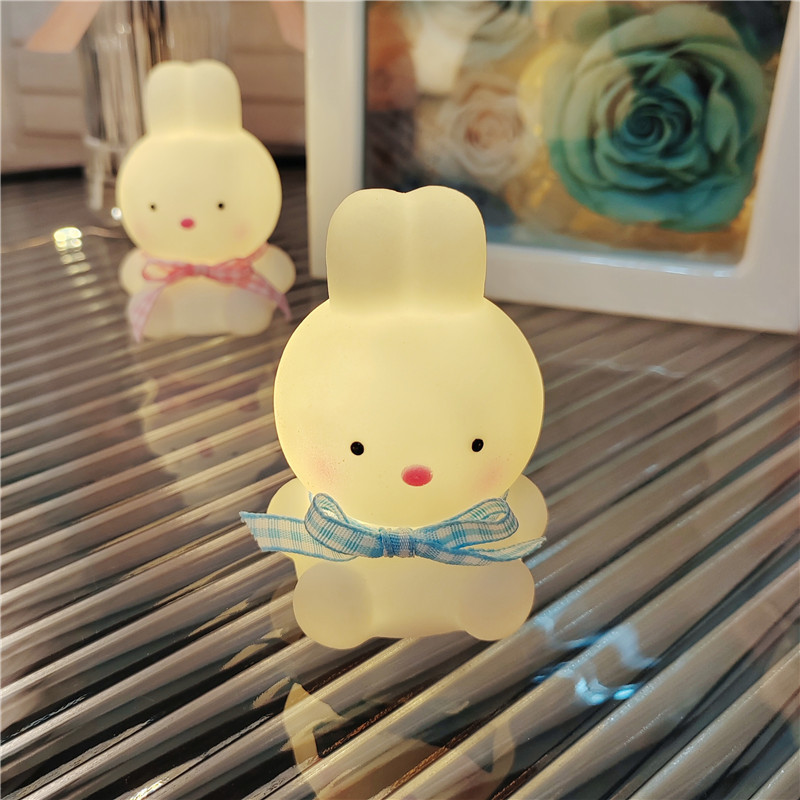 QY New creative cartoon rabbit nightlight girl heart room bedroom lamp decoration children's gift