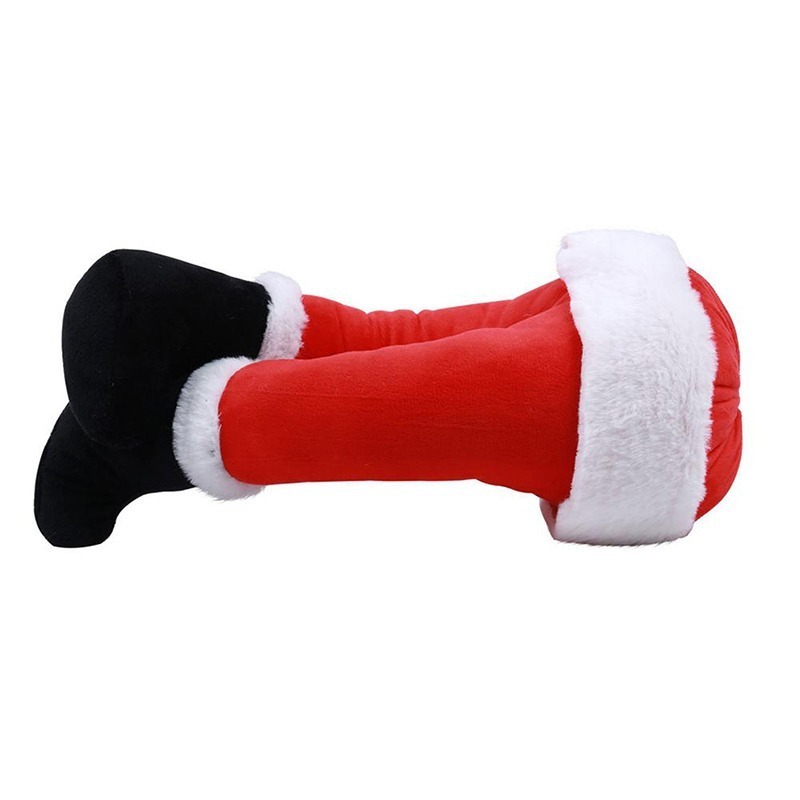 Christmas tree plush door Cute cartoon Santa Claus Elf legs Christmas decoration home hanging ornaments