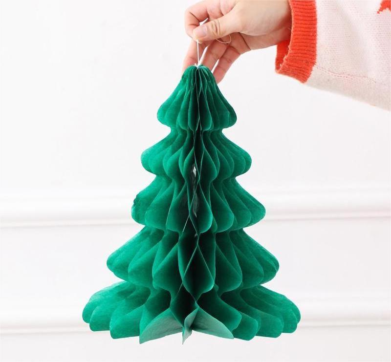 Christmas creative Christmas tree paper decorations hanging decorations shopping mall window shop scene decoration