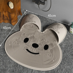 Bathroom products Rabbit shape bathroom non-slip mat bath rub feet to remove dead skin magic washing mat