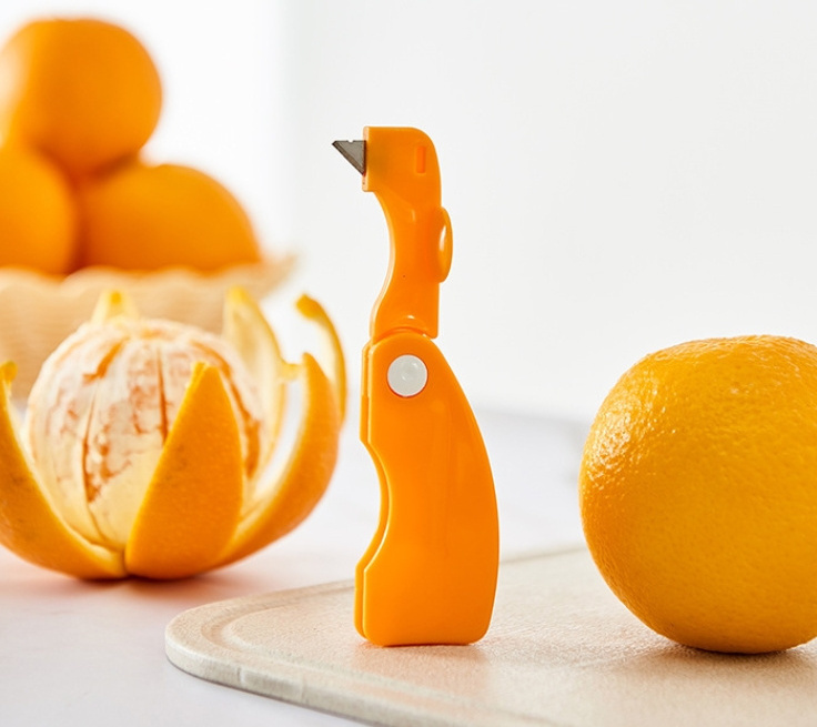 Definable LOGO Japanese folding fruit opener Orange grapefruit multi-functional peeling tool