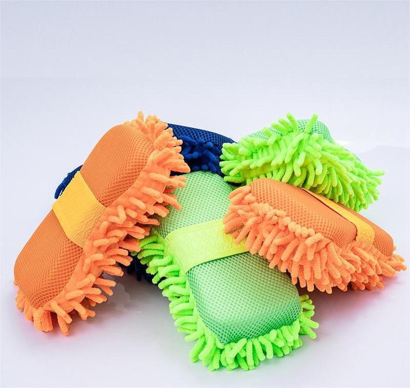 Car wash sponge block gloves for cleaning cars coral velvet car beauty cleaning supplies tools