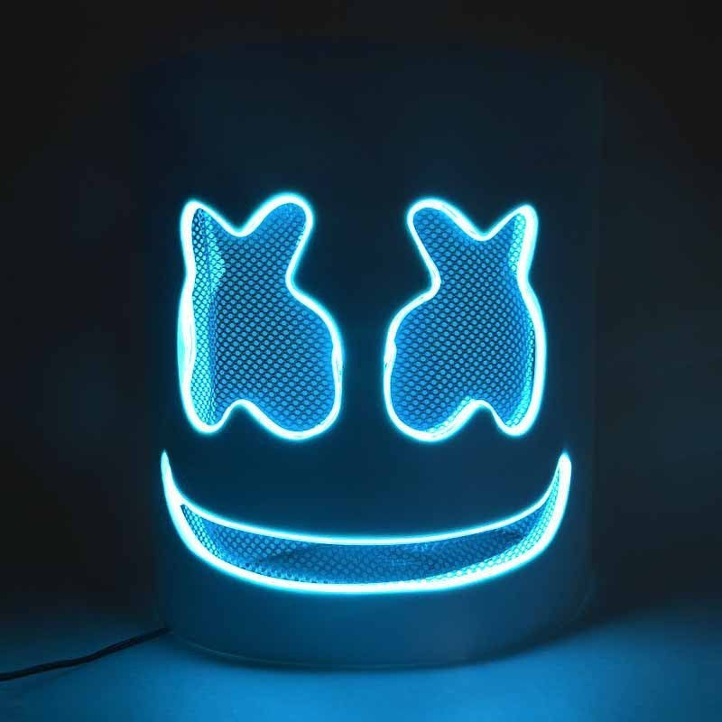 Halloween Day Multi-color creative masquerade Fluorescent dance LED mask Cotton candy EL Light mask