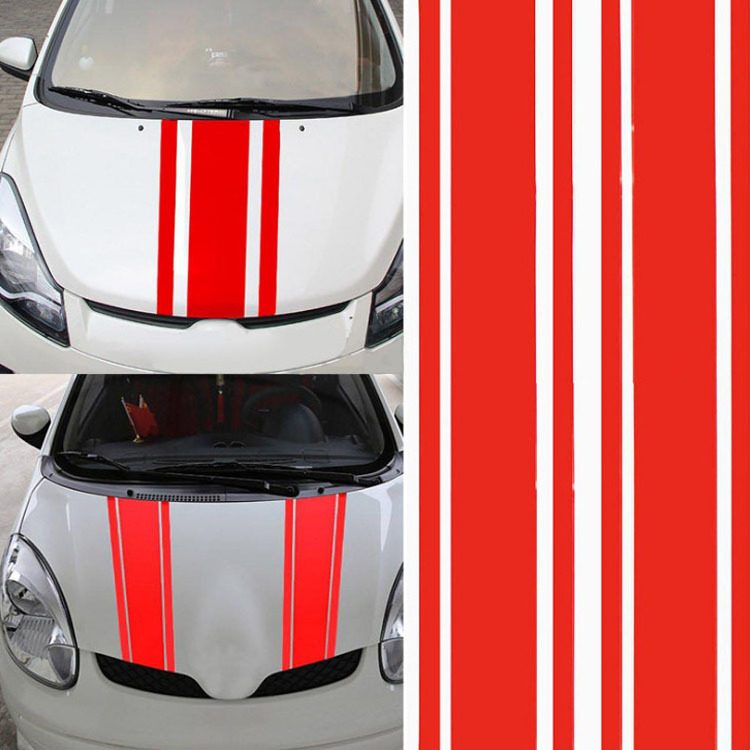 Car hood stickers colorful multi-creative everything easy to look at modified racing stripes vinyl body stickers latte