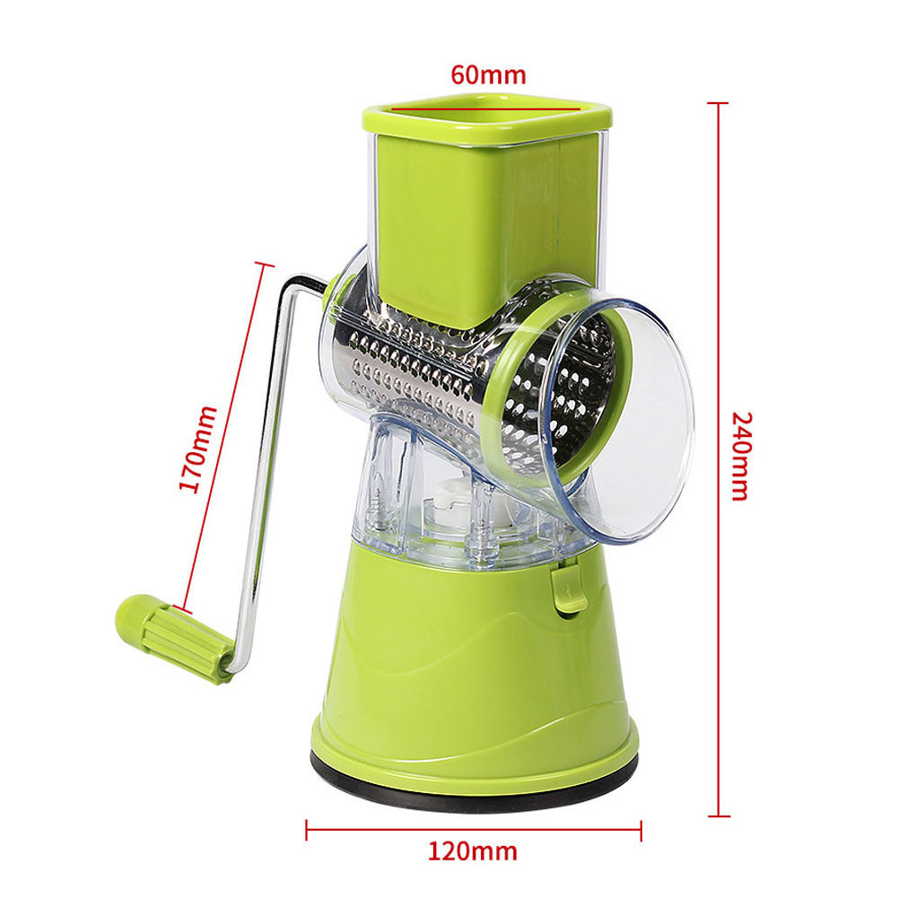 QY Cucumber shredder household cutting machine multi-function roller hand salad cutter potato rotation easy to use