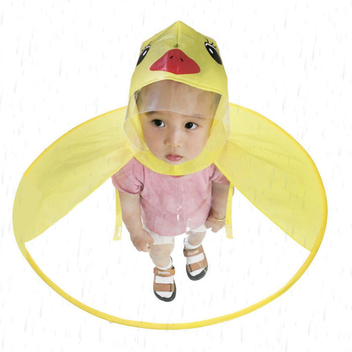 QY Poncho little baby raincoat cloak transparent creative men and women full body cloak pupils to hide from the rain