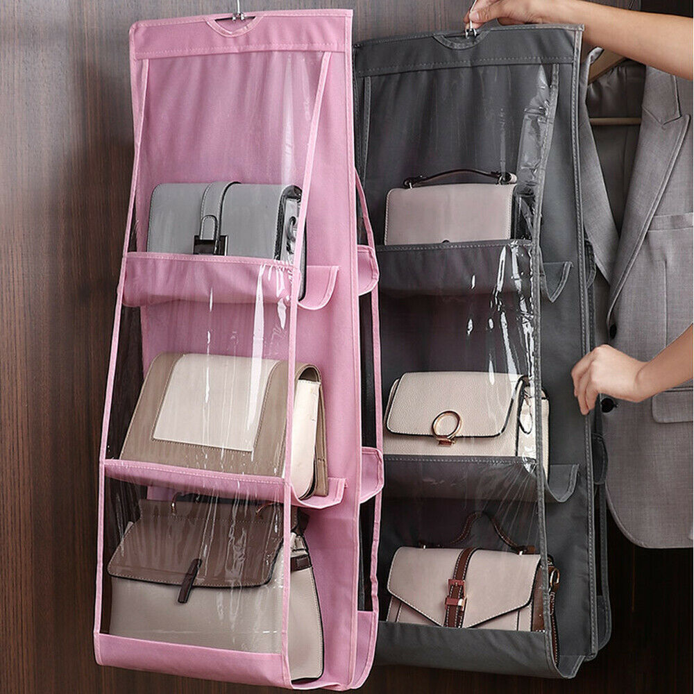 QY Wallet Tote Bag Storage Bag Door Sundries Hanger Storage Closet Hanger 8 Pocket Foldable Hanging Bag 3 Layer Folding Shelf