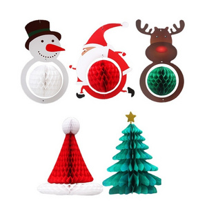 Christmas creative Christmas tree paper decorations hanging decorations shopping mall window shop scene decoration