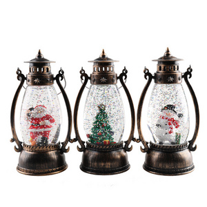 Christmas decorations Crystal ball light portable oil lamp snow Christmas gift window tabletop decoration