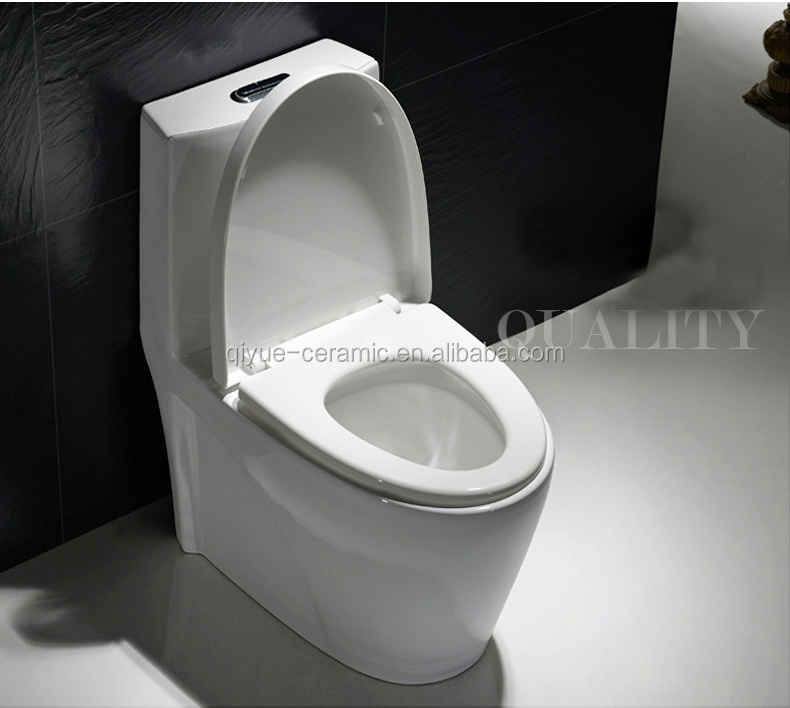 Modern Elegant Design Porcelain Bathroom WC Toilets One Piece S-trap Floor Mounted Toilet Bowl