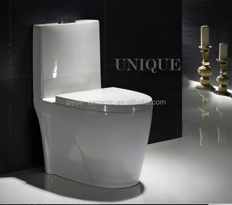 Modern Elegant Design Porcelain Bathroom WC Toilets One Piece S-trap Floor Mounted Toilet Bowl