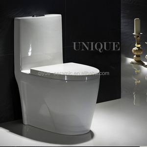 Modern Elegant Design Porcelain Bathroom WC Toilets One Piece S-trap Floor Mounted Toilet Bowl