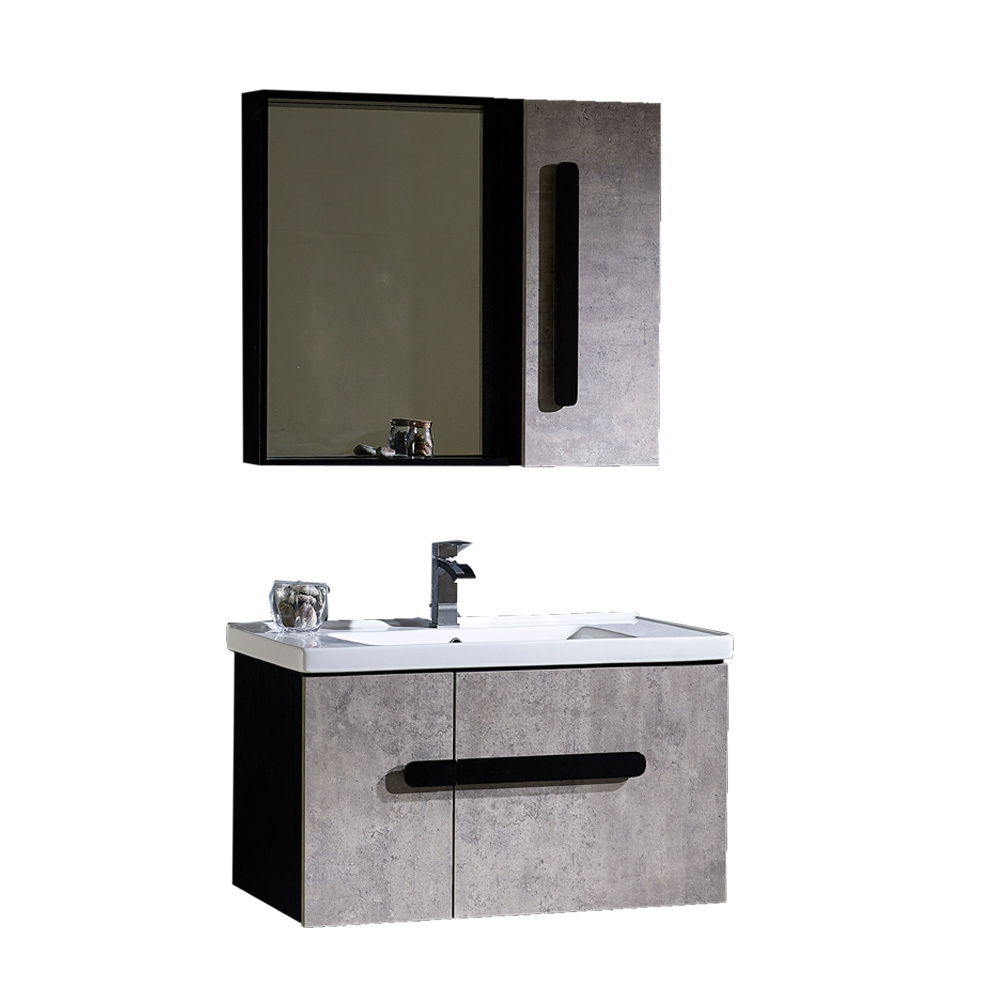 New design bath sink furniture no painting wooden modern bathroom wash basin cabinet