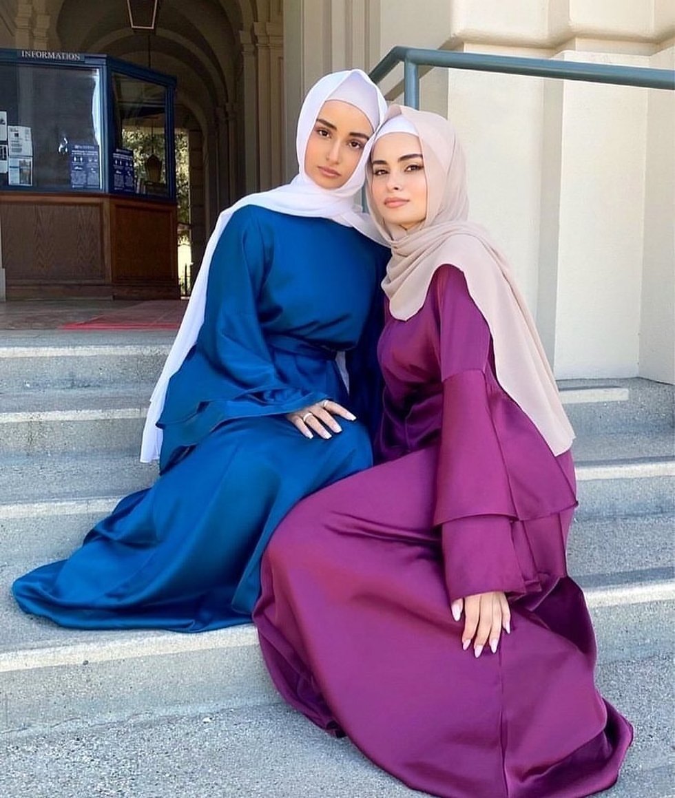 Abaya Muslim Dresses Long  Sleeve Ramadan Gown Clothing Modest Fashion Satin Formal Turkey Islamic Dress Khimar Jilbabs