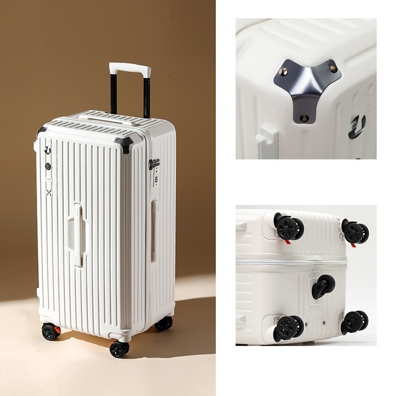 July New Design Five Wheels Luggage USB Type C Charging Suitcase Luggage with Cup Holder TSA Lock