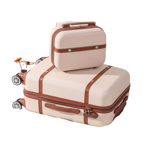 20"-26" Vintage 2 Piece Luggage Sets Custom Trolley Hard Wheels Case Trolley Bag Travel Suitcase Luggage