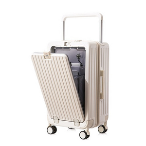 July New Front Opening Travel Luggage Bags Trunk Pull Ror Suitcase Rolling Hard Case Luggage Trolley Case