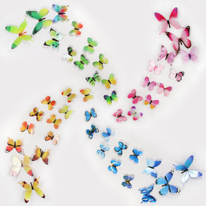 Factory Direct 12pcs Pack 3D PVC Butterfly Stickers Glow In The Dark Event Party Wedding Cake Decoration