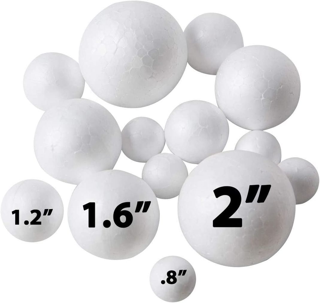 Xmas Winter Supplies White Foam Balls 1cm - 60cm Faux Snowballs For Christmas New Year Party Decoration