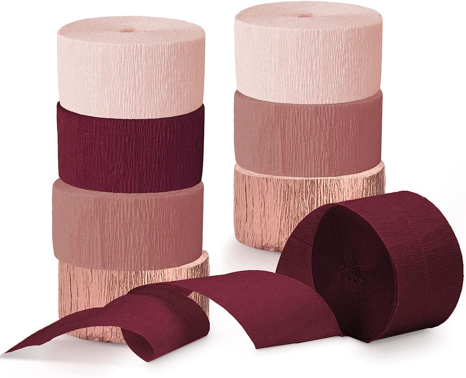 Rose Gold Streamers For Birthday Wedding Valentine's Day Decoration Crepe Paper Ribbon Rolls