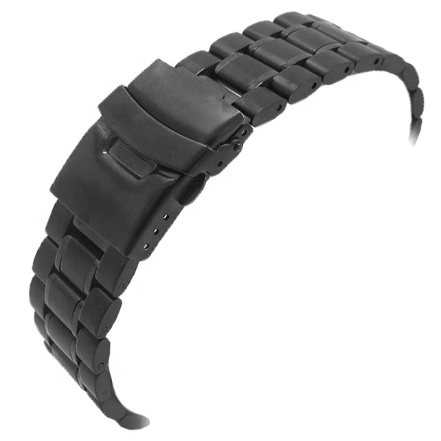 factory price 5 beads curve end Solid metal stainless steel 18mm 20mm 22mm 24mm 26mm watch band watch bracelet