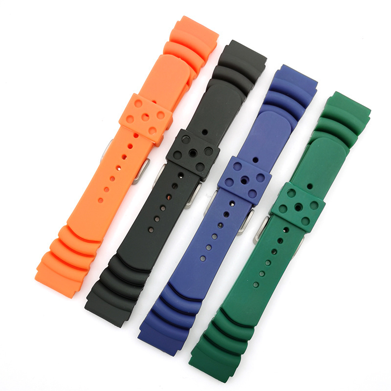 water-proof sport silicone rubber replacement wrist watch band watch strap