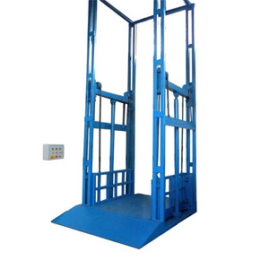 Kinglift good quality 1 ton 2 tons Warehouse Guide Rail Cargo Lift Platform Freight Elevator Price for Sale