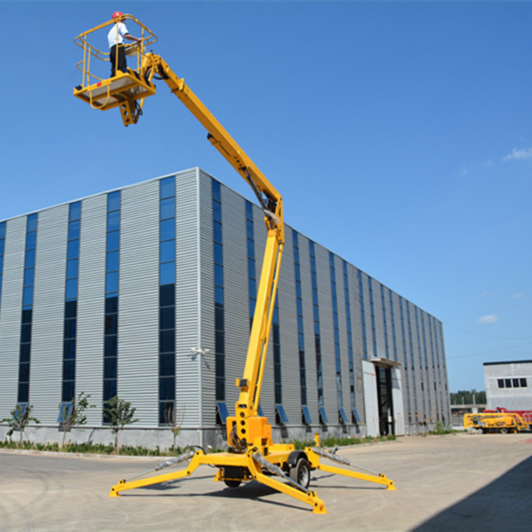 Trailer mounted cherry pickers mini boom lift zoom boom small size man lift sky boom lift for sale