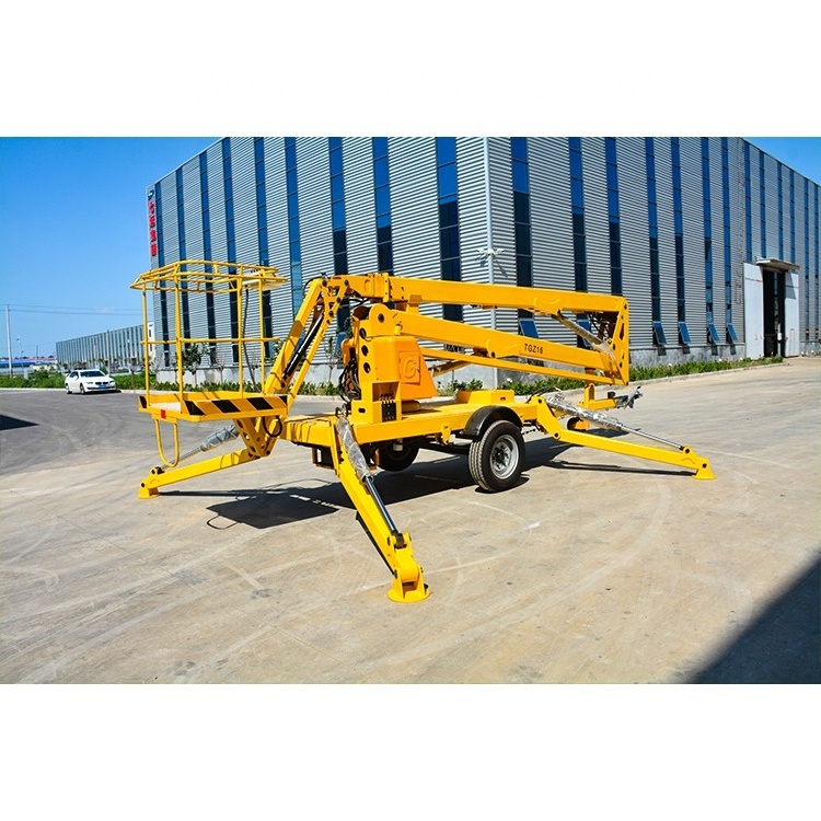 Boom lift telescopic elevador hydraulic lift platform telescopic arm lifting platform truck