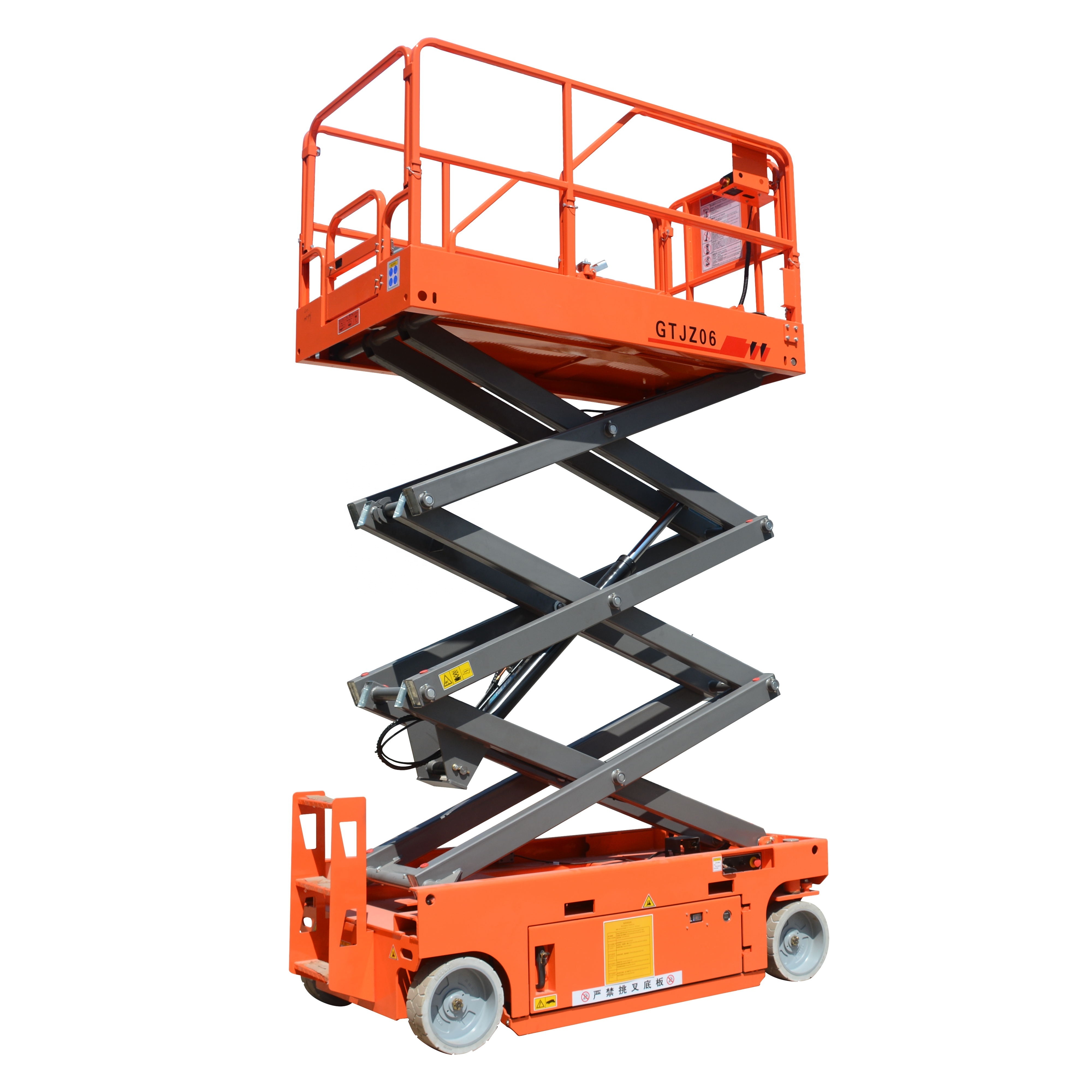 Auto-leveling lift platform hydraulic lifter 24v 6 m mobile electric mini scissor lift