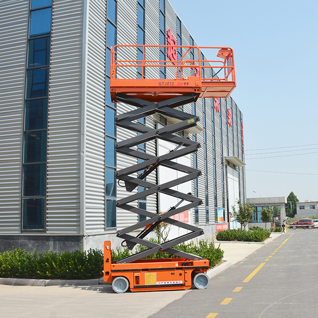 Qiyun 10 meters platform height hydraulic mobile battery drive high rise window cleaning equipment