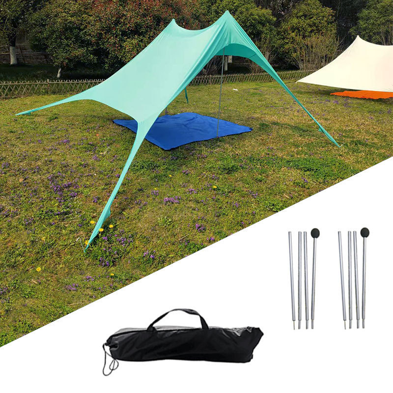 Custom Adjustable Aluminum Pole Portable Beach Tent Lightweight Outdoor Sun Shade Umbrella for Travel Shelter