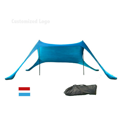 Beach Tent Canopy Sun Shelter Outdoor  Portable Family Tent with 4 Sandbag Anchors 2 Pole Shelter for  Camping Fishing Backyard