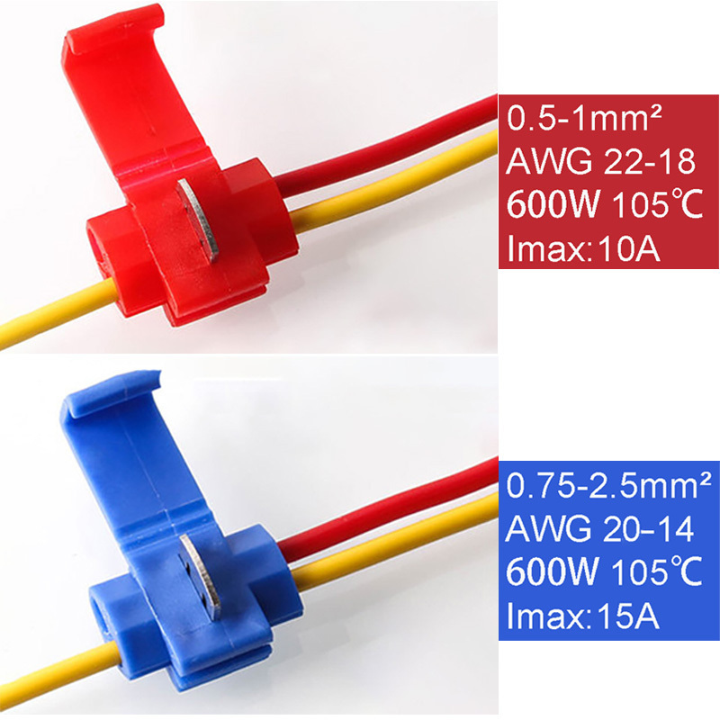 Quick Splice Scotch Lock Wire Terminals Cable Fast Connectors Electrical Crimp Cable Snap Terminal