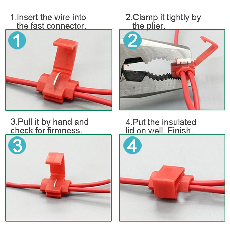 Quick Splice Scotch Lock Wire Terminals Cable Fast Connectors Electrical Crimp Cable Snap Terminal