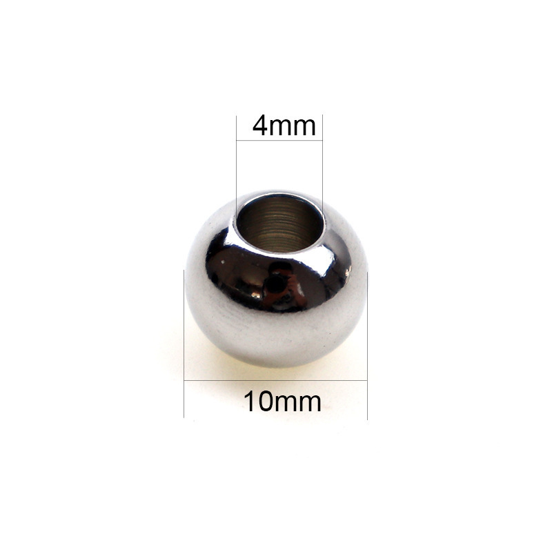 Factory Price 2-12mm Stainless Steel Jewelry Making Beads, Round Big Hole Stainless Steel Spacer Beads