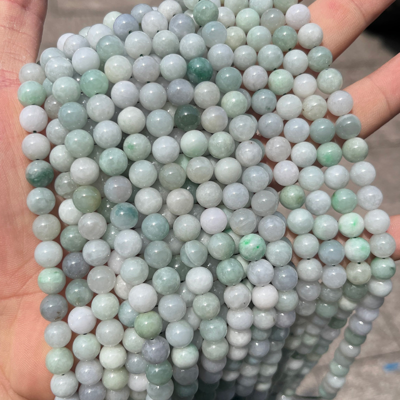 Wholesale Natural Burma Jade Gemstone 4mm 6mm 8mm 10mm Round Smooth Myanmar Jade Beads For Jewelry Making