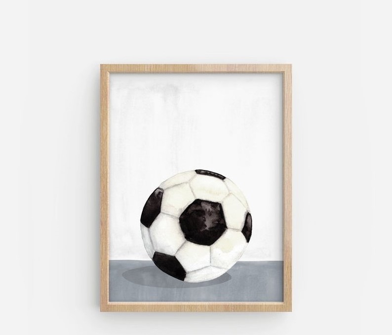 Nursery wall art Boys room decor Playroom Teen boys wall art Soccer Football basketball baseball Canvas Painting