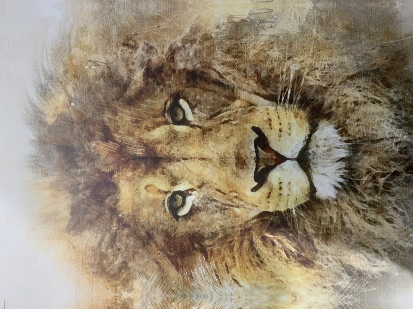 Lion Canvas Wall Art Lion Watercolor Art Safari Animal Prints Wild Animals Modern Wall Art for Home Decor