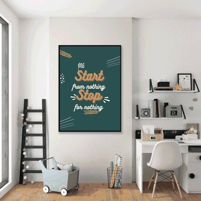 Motivational Quote For Home And Office Decor Motivation Canvas Wall Art Print for home decor living room