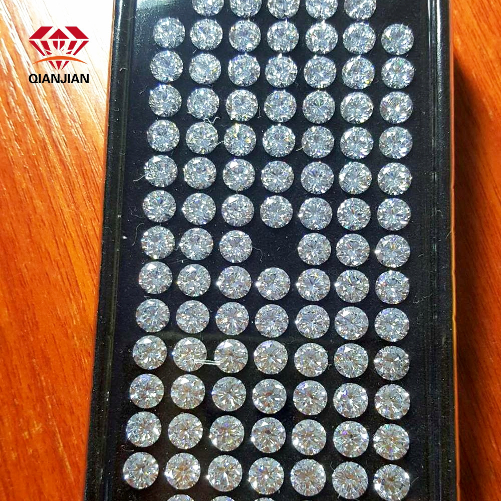 (1000pcs/lot) Round White Cubic Zirconia Stone Loose CZ Stone Synthetic Gems For Jewelry