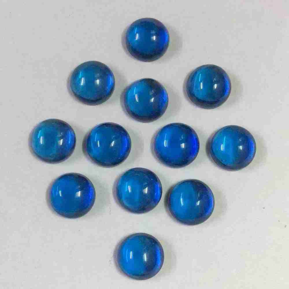 Synthetic Loose  Spinel  Stone #34  #113  #114  Wholesale Round Shape Spinel  Blue Color