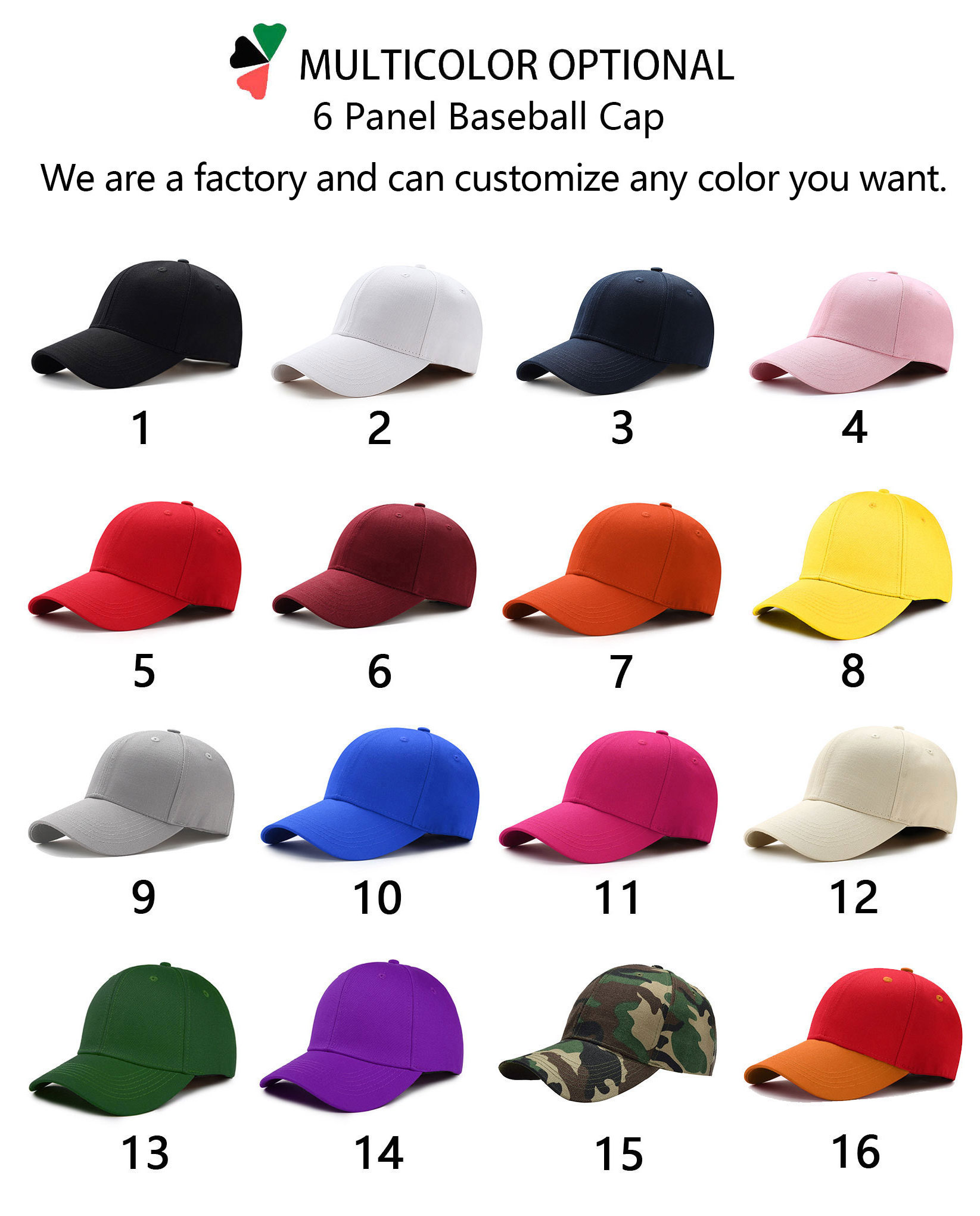 OEM/ODM High Quality Hats With Custom Embroidery Logo Unisex Kids Adults Running Sports Baseball Caps Adjustable Buckle Fitted