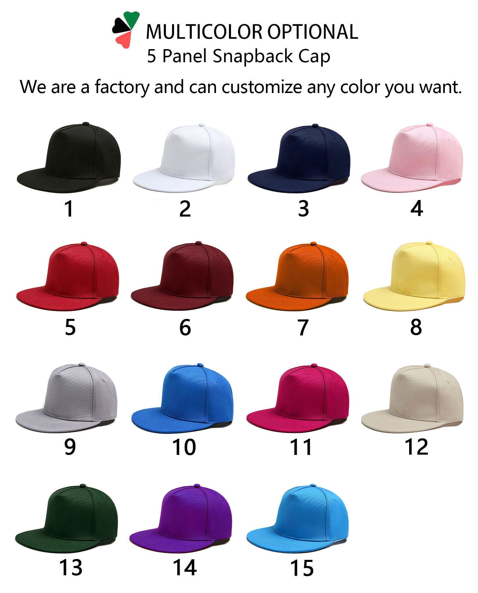 OEM ODM Customized Flat Brim 3D Embroidery Snapback Caps Custom Sports Hats With Logo Cap Wholesale Hip Hop Caps For Men