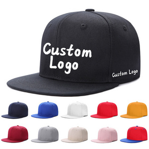 OEM ODM Customized Flat Brim 3D Embroidery Snapback Caps Custom Sports Hats With Logo Cap Wholesale Hip Hop Caps For Men