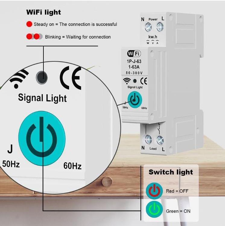 QJC Smart WIFI Miniature Circuit Breaker Remote Control Safety Switch wifi mcb tuya app mcb automatic switch and wifi remote