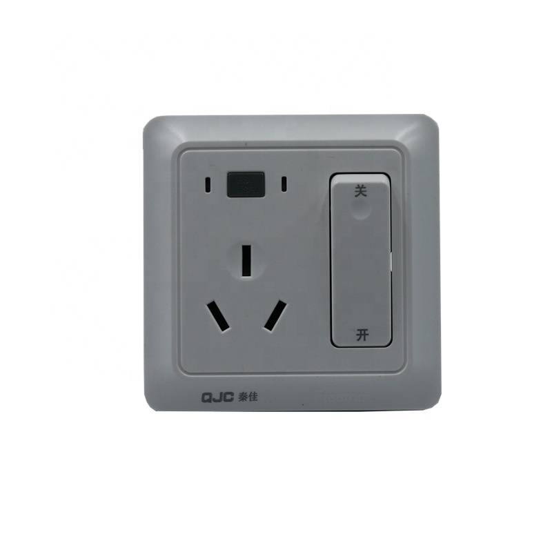 QJC Direct Sales New Designed Switched Electrical Socket Switch And Socket