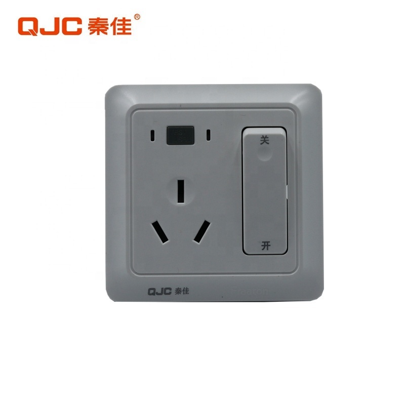 QJC Direct Sales New Designed Switched Electrical Socket Switch And Socket